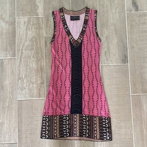Custo Barcelona pink cocktail dress size 2 knee length